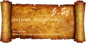 Jelinek Szilárd névjegykártya