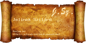 Jelinek Szilárd névjegykártya